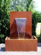 Wasserspiel Cortenstahl Wasserfall L30cm Gartenbrunnen Edelrost Design