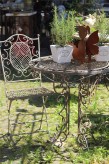 Tisch mit 2 Stühlen Eisen antik patiniert | Gartenmöbel Shabby, Landhaus & Vintage