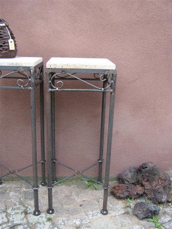 Tisch Eisen Edelrost 30/30/77cm Dekoration Abstelltisch Landhaus & Cottage