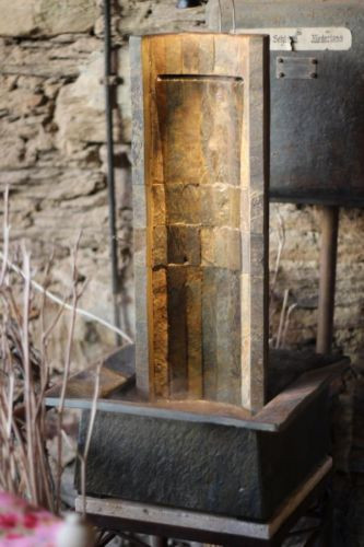 Zimmerbrunnen Oasis 60cm Wasserwand Feng Shui Schieferbrunnen