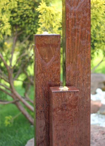 Cortenstahl Säulen Trio 160/15 Edelrost Gartenbrunnen Springbrunnen Komplettset