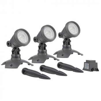 LunAqua 3 LED Set 3 warm weiß Oase Strahler für Wasserspiele, Zierbrunnen und Quellsteine