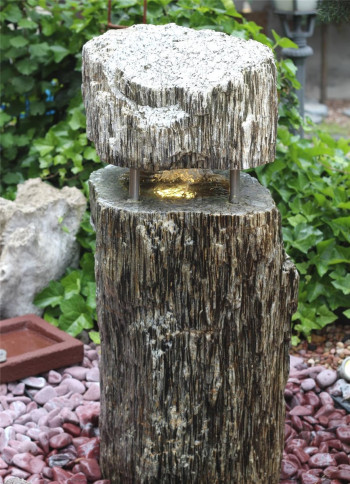 Quellstein Gneis 100cm Gartenbrunnen Springbrunnen Komplettset