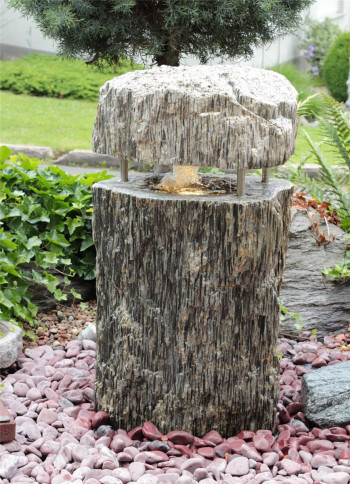 Quellstein Gneis 100cm Gartenbrunnen Springbrunnen Komplettset