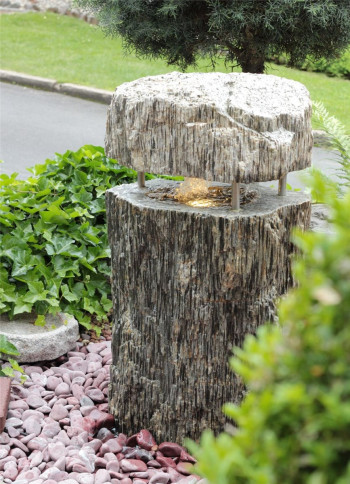 Quellstein Gneis 100cm Gartenbrunnen Springbrunnen Komplettset
