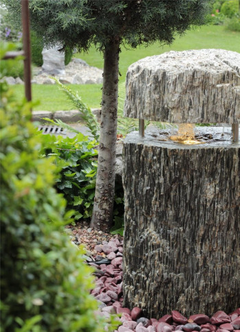 Quellstein Gneis 100cm Gartenbrunnen Springbrunnen Komplettset