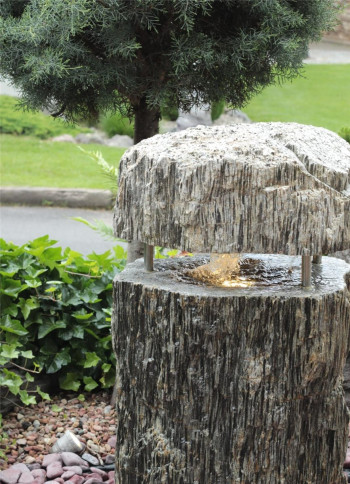 Quellstein Gneis 100cm Gartenbrunnen Springbrunnen Komplettset