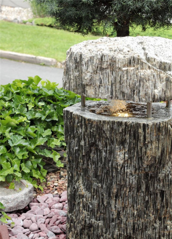 Quellstein Gneis 100cm Gartenbrunnen Springbrunnen Komplettset