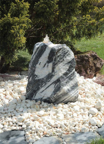Wasserspiel SET Quellstein Marmor 66cm Gartenbrunnen Springbrunnen Komplettset