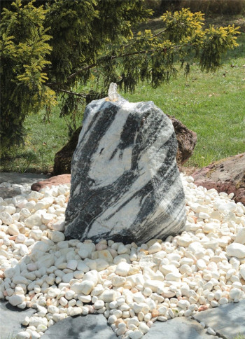 Wasserspiel SET Quellstein Marmor 66cm Gartenbrunnen Springbrunnen Komplettset