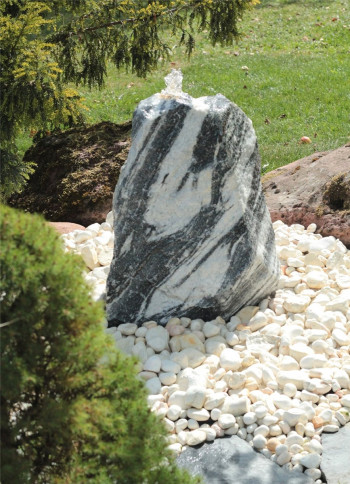 Wasserspiel SET Quellstein Marmor 66cm Gartenbrunnen Springbrunnen Komplettset