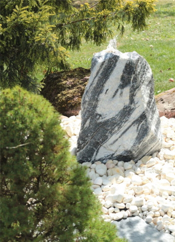 Wasserspiel SET Quellstein Marmor 66cm Gartenbrunnen Springbrunnen Komplettset