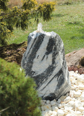 Wasserspiel SET Quellstein Marmor 66cm Gartenbrunnen Springbrunnen Komplettset