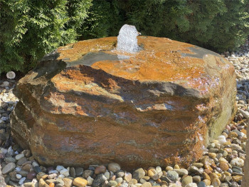 VERKAUFT! Quellstein Basalt L90cm Gartenbrunnen Springbrunnen Komplettset