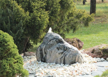 Quellstein Quarzit Findling 60cm Gartenbrunnen Springbrunnen Komplettset