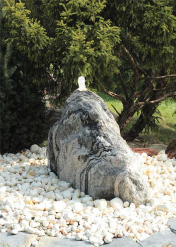Quellstein Quarzit Findling 60cm Gartenbrunnen Springbrunnen Komplettset