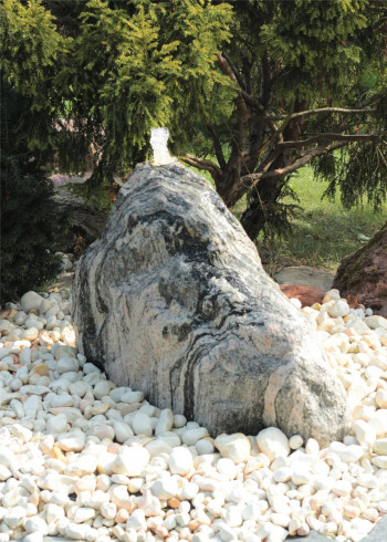 Quellstein Quarzit Findling 60cm Gartenbrunnen Springbrunnen Komplettset