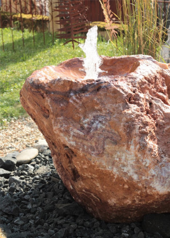 VERKAUFT! Quellstein Bachlauf Onyx Flamingo L120cm mit Quellschalen Gartenbrunnen Springbrunnen Komplettset