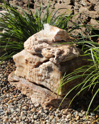 Quellstein Onyx Marmor 50cm Gartenbrunnen Springbrunnen Komplettset