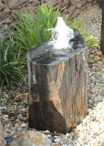 VERKAUFT! Quellstein Schiefer L80cm mit Quellschale Komplettset Gartenbrunnen Springbrunnen