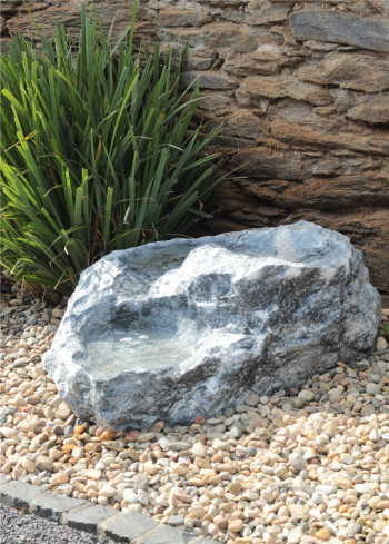 VERKAUFT! Quellstein Bachlauf Marmor anthrazit L90cm mit Quellschalen Gartenbrunnen Springbrunnen