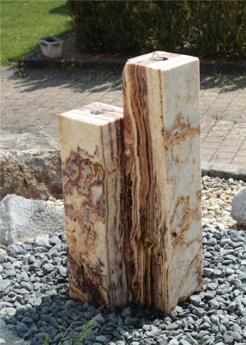 Quellstein Säulen Trio 100/20 Marmor Angel Sparks Gartenbrunnen Springbrunnen Komplettset