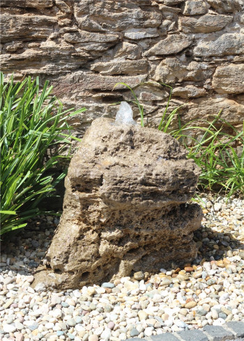 VERKAUFT! Quellstein Muschelkalk 66cm Naturstein Gartenbrunnen Springbrunnen Komplettset