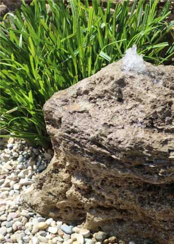 VERKAUFT! Quellstein Muschelkalk 66cm Naturstein Gartenbrunnen Springbrunnen Komplettset
