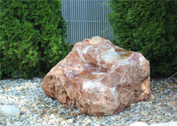 Quellstein Bachlauf Onyx Flamingo L110cm mit Quellschalen Gartenbrunnen Springbrunnen