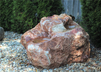 Quellstein Bachlauf Onyx Flamingo L110cm mit Quellschalen Gartenbrunnen Springbrunnen