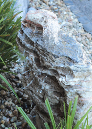 VERKAUFT! Quellstein Onyx Marmor 74cm Gartenbrunnen Springbrunnen Komplettset