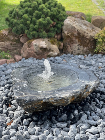 VERKAUFT! Quellstein Marmor L86cm mit Quellschale und Fontäne Springbrunnen Komplettset