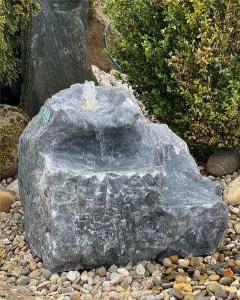 VERKAUFT! Quellstein Bachlauf Marmor L65cm Naturstein Gartenbrunnen Springbrunnen Set
