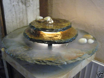 AKTIONSPREIS! Zimmerbrunnen Kasumi mit Nebler Schieferbrunnen inkl. Beleuchtung