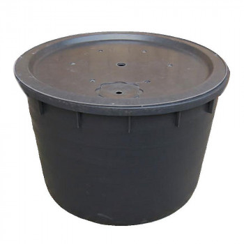 PE Becken mit GFK Deckel Ø120x80 | Pumpe Oase Aquarius Universal 3000