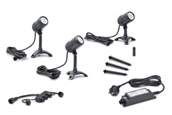 LunAqua Connect M Set 3 Oase LED Spot Strahler für Wasserspiele und Quellsteine