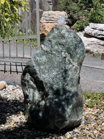 Quellstein Marmor Artik green 100cm Naturstein Gartenbrunnen Springbrunnen Komplettset