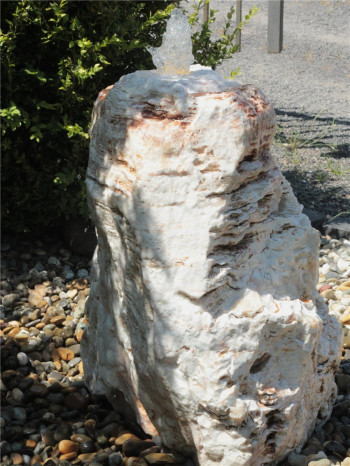 Quellstein Monolith Onyx Marmor 70cm Gartenbrunnen Springbrunnen Komplettset