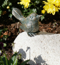 Bronzefigur Vogel sitzend 6cm Bronze Skulptur Rottenecker