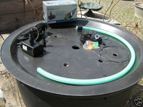 PE Becken mit GFK Deckel Ø88x35 | Pumpe Oase Aquarius Universal 2000 | LED PE Becken mit GFK Deckel Ø88x35 | Pumpe Oase Aquarius Universal 2000 | LED