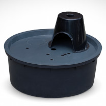 PE Becken mit GFK Deckel Ø 88 cm inkl. Stützelement für Quellsteine Wasserspiele