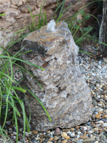 Quellstein Muschelkalk 60cm Naturstein Gartenbrunnen Springbrunnen Komplettset