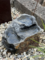 Quellstein Bachlauf Marmor Black Angel L40cm Naturstein Gartenbrunnen Springbrunnen
