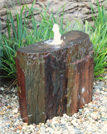 Quellstein Schiefer L80cm mit Quellschale Gartenbrunnen Springbrunnen Komplettset