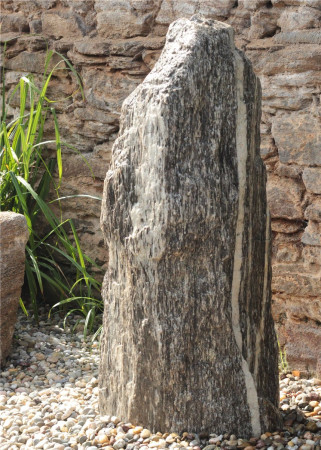Quellstein Monolith Gneis 140cm Springbrunnen Gartenbrunnen Komplettset