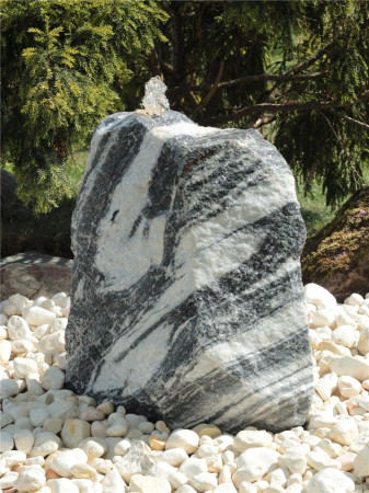 Quellstein Marmor 66cm Gartenbrunnen Springbrunnen Komplettset