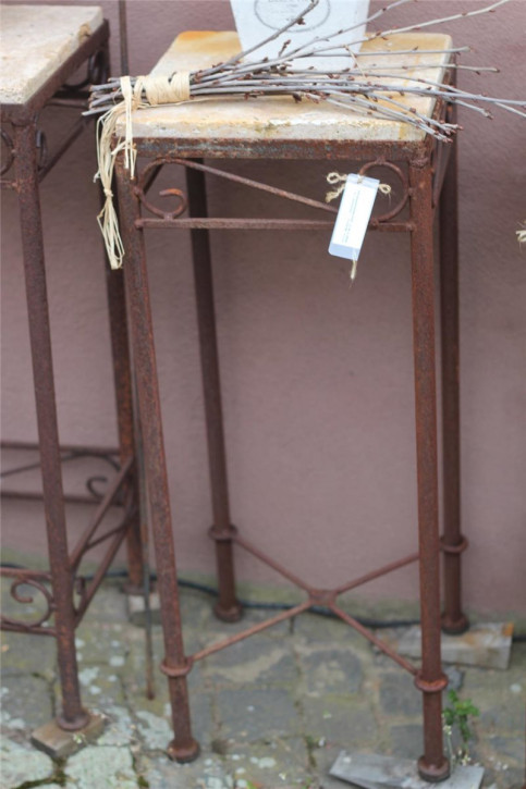 Tisch Eisen Edelrost 30/30/77cm Dekoration Abstelltisch Landhaus & Cottage