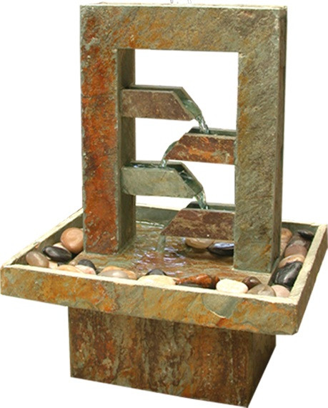 AUSSTELLUNGSSTÜCK - NUR ABHOLUNG! Zimmerbrunnen Cascade 43 Feng Shui Schieferbrunnen