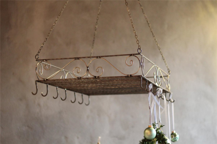 Kräutertrockner Küchenablage aus Eisen in Shabby-Chic & Vintage Lebensart