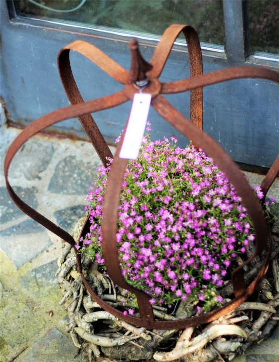 Krone Edelrost 40cm Flacheisen Metallkrone Dekokrone Pflanzkrone Shabby Cottage & Vintage